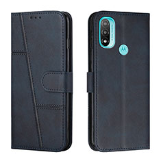 Coque Portefeuille Livre Cuir Etui Clapet Y01X pour Motorola Moto E20 Bleu