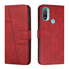 Coque Portefeuille Livre Cuir Etui Clapet Y01X pour Motorola Moto E40 Rouge
