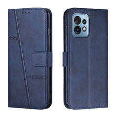 Coque Portefeuille Livre Cuir Etui Clapet Y01X pour Motorola Moto Edge 40 Pro 5G Bleu