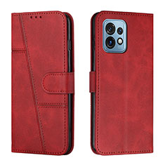 Coque Portefeuille Livre Cuir Etui Clapet Y01X pour Motorola Moto Edge 40 Pro 5G Rouge