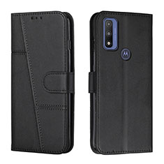 Coque Portefeuille Livre Cuir Etui Clapet Y01X pour Motorola Moto G Pure Noir