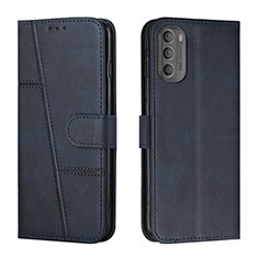 Coque Portefeuille Livre Cuir Etui Clapet Y01X pour Motorola Moto G41 Bleu