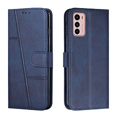 Coque Portefeuille Livre Cuir Etui Clapet Y01X pour Motorola Moto G42 Bleu