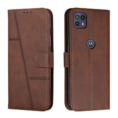 Coque Portefeuille Livre Cuir Etui Clapet Y01X pour Motorola Moto G50 5G Marron