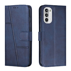 Coque Portefeuille Livre Cuir Etui Clapet Y01X pour Motorola MOTO G52 Bleu