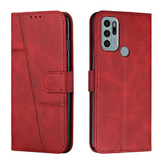 Coque Portefeuille Livre Cuir Etui Clapet Y01X pour Motorola Moto G60s Rouge