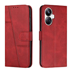 Coque Portefeuille Livre Cuir Etui Clapet Y01X pour Realme 10 Pro+ Plus 5G Rouge