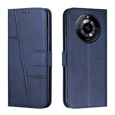 Coque Portefeuille Livre Cuir Etui Clapet Y01X pour Realme 11 Pro 5G Bleu