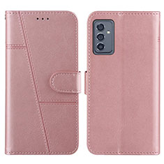 Coque Portefeuille Livre Cuir Etui Clapet Y01X pour Samsung Galaxy A05s Or Rose