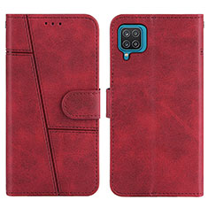 Coque Portefeuille Livre Cuir Etui Clapet Y01X pour Samsung Galaxy A12 Nacho Rouge