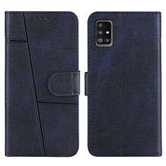 Coque Portefeuille Livre Cuir Etui Clapet Y01X pour Samsung Galaxy A51 4G Bleu
