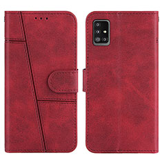 Coque Portefeuille Livre Cuir Etui Clapet Y01X pour Samsung Galaxy A51 4G Rouge