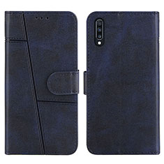 Coque Portefeuille Livre Cuir Etui Clapet Y01X pour Samsung Galaxy A70 Bleu