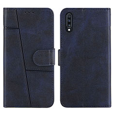 Coque Portefeuille Livre Cuir Etui Clapet Y01X pour Samsung Galaxy A70S Bleu
