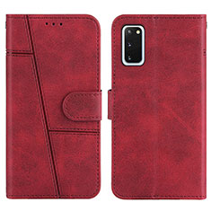 Coque Portefeuille Livre Cuir Etui Clapet Y01X pour Samsung Galaxy S20 5G Rouge