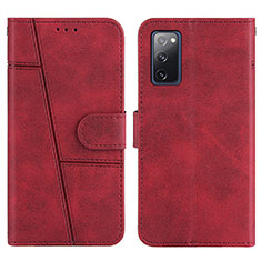 Coque Portefeuille Livre Cuir Etui Clapet Y01X pour Samsung Galaxy S20 FE (2022) 5G Rouge