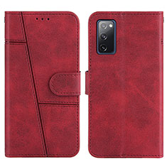 Coque Portefeuille Livre Cuir Etui Clapet Y01X pour Samsung Galaxy S20 FE 5G Rouge