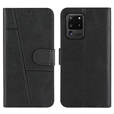 Coque Portefeuille Livre Cuir Etui Clapet Y01X pour Samsung Galaxy S20 Ultra 5G Noir