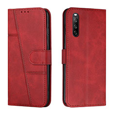 Coque Portefeuille Livre Cuir Etui Clapet Y01X pour Sony Xperia 10 V Rouge