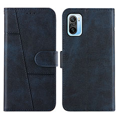 Coque Portefeuille Livre Cuir Etui Clapet Y01X pour Xiaomi Mi 11X 5G Bleu