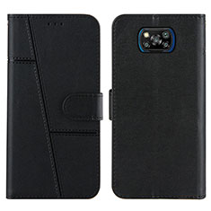 Coque Portefeuille Livre Cuir Etui Clapet Y01X pour Xiaomi Poco X3 NFC Noir