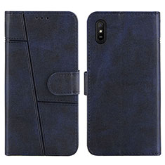 Coque Portefeuille Livre Cuir Etui Clapet Y01X pour Xiaomi Redmi 9AT Bleu
