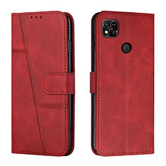 Coque Portefeuille Livre Cuir Etui Clapet Y01X pour Xiaomi Redmi 9C Rouge