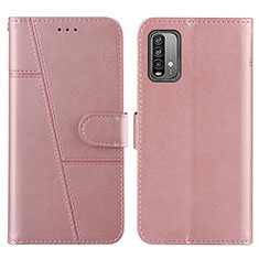 Coque Portefeuille Livre Cuir Etui Clapet Y01X pour Xiaomi Redmi 9T 4G Or Rose