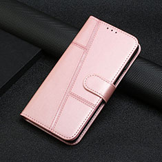 Coque Portefeuille Livre Cuir Etui Clapet Y01X pour Xiaomi Redmi Note 12 Pro 5G Or Rose