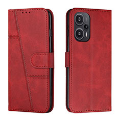 Coque Portefeuille Livre Cuir Etui Clapet Y01X pour Xiaomi Redmi Note 12 Turbo 5G Rouge