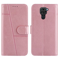 Coque Portefeuille Livre Cuir Etui Clapet Y01X pour Xiaomi Redmi Note 9 Or Rose