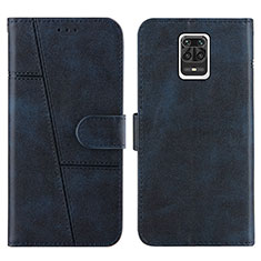 Coque Portefeuille Livre Cuir Etui Clapet Y01X pour Xiaomi Redmi Note 9 Pro Max Bleu