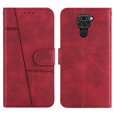 Coque Portefeuille Livre Cuir Etui Clapet Y01X pour Xiaomi Redmi Note 9 Rouge