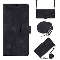Coque Portefeuille Livre Cuir Etui Clapet Y02B pour Huawei Honor X6S Noir