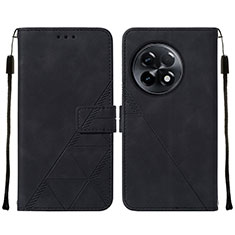 Coque Portefeuille Livre Cuir Etui Clapet Y02B pour OnePlus 11R 5G Noir