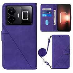 Coque Portefeuille Livre Cuir Etui Clapet Y02B pour Realme GT Neo5 5G Violet