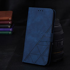 Coque Portefeuille Livre Cuir Etui Clapet Y02B pour Samsung Galaxy A02s Bleu