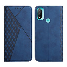 Coque Portefeuille Livre Cuir Etui Clapet Y02X pour Motorola Moto E20 Bleu