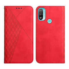 Coque Portefeuille Livre Cuir Etui Clapet Y02X pour Motorola Moto E20 Rouge