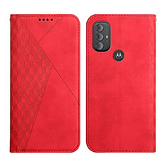 Coque Portefeuille Livre Cuir Etui Clapet Y02X pour Motorola Moto G Power (2022) Rouge