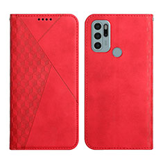 Coque Portefeuille Livre Cuir Etui Clapet Y02X pour Motorola Moto G60s Rouge