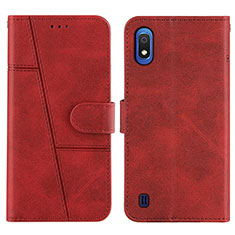 Coque Portefeuille Livre Cuir Etui Clapet Y02X pour Samsung Galaxy A10 Rouge