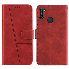 Coque Portefeuille Livre Cuir Etui Clapet Y02X pour Samsung Galaxy A11 Rouge