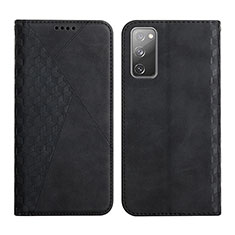 Coque Portefeuille Livre Cuir Etui Clapet Y02X pour Samsung Galaxy S20 FE 4G Noir
