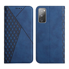 Coque Portefeuille Livre Cuir Etui Clapet Y02X pour Samsung Galaxy S20 Lite 5G Bleu