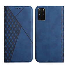 Coque Portefeuille Livre Cuir Etui Clapet Y02X pour Samsung Galaxy S20 Plus 5G Bleu
