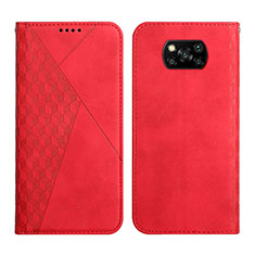 Coque Portefeuille Livre Cuir Etui Clapet Y02X pour Xiaomi Poco X3 NFC Rouge