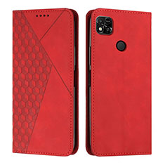 Coque Portefeuille Livre Cuir Etui Clapet Y02X pour Xiaomi Redmi 9C Rouge
