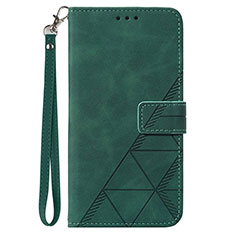 Coque Portefeuille Livre Cuir Etui Clapet Y03B pour Samsung Galaxy A02s Vert