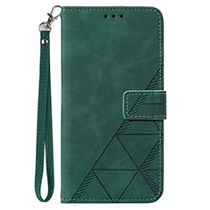 Coque Portefeuille Livre Cuir Etui Clapet Y03B pour Samsung Galaxy F12 Vert